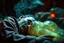 Placeholder: magician sleeping too close to a wild magic vampire squid containing plasma in the style of Fallout 4 , bokeh like f/0.8, tilt-shift lens 8k, high detail, smooth render, down-light, unreal engine, prize winning