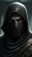 Placeholder: fantasy art, assassins , black mask, mask covering all face