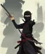 Placeholder: A young anime strong Ninja, character design, Greg Rutkowski