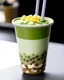 Placeholder: A diverse and flavorful boba drink, with a mix of traditional and modern elements, such as a blend of matcha and taro flavors, topped with a scoop of mochi ice cream and a drizzle of honey.