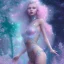 Placeholder: one big crystal glitter pink blue subtle galactic fairy in a galactic ambiance,glitter bikini, long blond hair down to the ground,transparent petals,blue eyes,delicate colors in the foreground, full of details, smooth，soft pink violet light atmosphere, light effect，vaporwave colorful, concept art, smooth, extremely sharp detail, finely tuned detail, ultra high definition, 8 k, unreal engine 5, ultra sharp focus