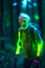 Placeholder: portrait of flashy neon cyborg old man using a walker in the woods, zeiss prime lens, bokeh like f/0.8, tilt-shift lens 8k, high detail, smooth render, down-light, unreal engine, prize winning