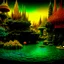 Placeholder: Odd swamp landscape with odd beings surreal abstract Max Ernst style, 120mm photography, sharp focus, 8k, 3d, very detailed, volumetric light, grim, fine art, very colorful, ornate, F/2.8, insanely detailed and intricate, hypermaximalist