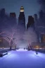 Placeholder: Central park, Realistic night christmas, snow, 4k, big tree christimas, intricate, bump