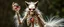 Placeholder: Werewolf Skeleton with lotsa fluffy fur holding gemstone talisman