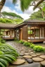 Placeholder: luxury eco resort hawaii outside view bungalow