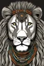 Placeholder: A lion with traditional african beads around its neck symbolizing tradition. Should be realistic