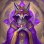 Placeholder: Anncaria, Goddess of the Arcane, History, Invention and Knowledge. She is called the All Seeing Eye and she is depicted as a cunning fox in purple and gold robes