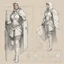 Placeholder: ConceptSheet: woman paladin and her shield with statistics [by Moebius]