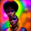 Placeholder: older man, fourty years old, masterpiece, best quality, family of three, ebony skinned, sparkling eyes, fluorescent skin, colorful makeup, afro, highly detailed body, afrofuturism, scifi, sun light, 4K, RAW, depth of field, high contrast, realistic details, 24mm