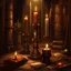 Placeholder: A fantasy illustration of first advent, a altar with one of four advent candles lit, just the time when norsemens pegans became Christians in a time of Runes and magic