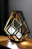 Placeholder: gaming table lamp inspired by buliding architecture modern stlye. geometric form