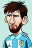 Placeholder: Lionel Messi Argentine football player ,cartoon 2d