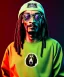 Placeholder: Snoop Dogg, smoke weed, weed background, hyper realistic