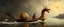Placeholder: master oil painting by Rembrandt, the dragon snail boat