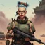 Placeholder: tank girl in Astra Militarum special armor