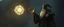 Placeholder: dwarven priest expert holding up a floating radiant Painite crystal rosette ball shooting radiant light through the fog