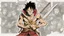 Placeholder: Monkey D luffy form one piece in viking style