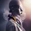 Placeholder: smoke, double exposure photography, colourful nature, clean sharp focus, on white background