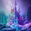 Placeholder: cristal angelic castle crystalline, blue,pink , cosmic, opalescent, gemstones, crystals, other worldly,water,bright, ice background, snow lake blue