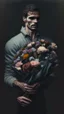 Placeholder: An image of a man holding a bouquet of flowers . --auto --s2