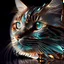 Placeholder: stunninf face cat made of beautiful glass