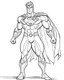 Placeholder: superman coloring page, full body (((((white background))))), only use an outline., real style, line art, white color, clean line art, white background, Sketch style