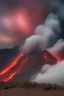 Placeholder: close-up, Head and shoulders portrait of the red blur extremely colorful, multicolored lightning, outer space, planets, stars, galaxies, fire, explosions, smoke, volcanic lava, craggy mountain peaks in the background, 32k UHD, 1080p, 1200ppi, 2000dpi, digital photograph