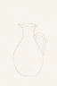 Placeholder: Minimalist outline of a jug in pencil in the style of the sketches of Van Gogh
