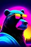 Placeholder: synthwave sun bear