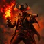 Placeholder: blaze the pyromaniac devil wild west bandit fantasy art