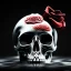 Placeholder: Cracked Skull and red rose, marble texture, dark, fantasy art, shallow depth of field, macro lens, unreal engine 5, ultra detailed,8k, HDR, hyperphotorealistic, bone, set in fire