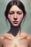 Placeholder: a female portrait, upclose, clear, majestic, flow, illustration, concept art, by Greg Rutkowski, Sung Choi, Mitchell Mohrhauser, Maciej Kuciara, Johnson Ting, WLOP