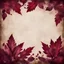 Placeholder: Hyper Realistic small maroon leaves border & rainbow multicolor maroon grungy rustic texture with vignette effect