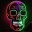 Placeholder: a field of 1000s of cartoonish, anatomically correct, skulls, vivid RANDOM BRIGHT neon colors, dark comedy, well lit, high detail, photorealistic, horrorcore, fun, scary, dead