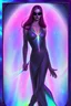 Placeholder: 777 wonderful pleiadian secret sensual agent with sunglasses and rainbow aura and violet shape-hair and symbol