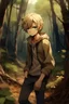 Placeholder: Dirty Blonde Anime Boy in the woods