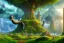 Placeholder: nine realms of viking world tree, impressionist brush strokes, fine detail, 4k