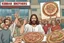 Placeholder: Jesus Christ is holding a big sign that says Kebab Brothers