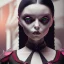 Placeholder: Wednesday Addams, Wednesday, soft goth lip, hyper detail, octane render, unreal engine 5, photorealistic, 8k resulation