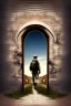 Placeholder: gateway between dreams the back of an american soldier