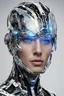 Placeholder: A futuristic cyborg with enhanced vision, wearing sleek, metallic headgear reminiscent of Google's Project Glass. The cyborg's face is half organic and half mechanical, with a glowing cybernetic eye that seems to be connected directly to their brain. The other eye is still human, but it's framed by intricate circuitry and a thin layer of protective iridescent film. The cyborg's skin is a blend of synthetic and natural materials, with visible wires and tubes running beneath the surface.reflection