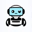 Placeholder: AI Robot LOGO simple, winking face