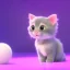 Placeholder: Cute kitten playing with a ball of string