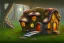 Placeholder: mushroom house with windows