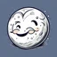 Placeholder: happy moon white cartoon