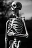 Placeholder: Black And White GRaphic Of a Skeleton Hugging Itself
