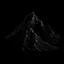 Placeholder: draw a black mountian with black background