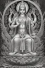 Placeholder: Hinduism, modern realistic cartoon drawing, grayscale, adult coloring pages, Hindu god Brahma, male god, wisdom, transformation, lined drawing, coloring page, 300 dpi, high quality print, painted portrait, full body, white hair , masculine, mature, handsome, upper body, muscular, hairy torso, fantasy, intricate, elegant, highly detailed, digital painting, artstation, concept art, smooth, sharp focus, illustration, 8K, HDR, masterpiece, pastel quad Color, 3D vector art, cute and quirky, fantasy