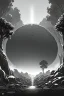 Placeholder: dark hole, environment, greyscale